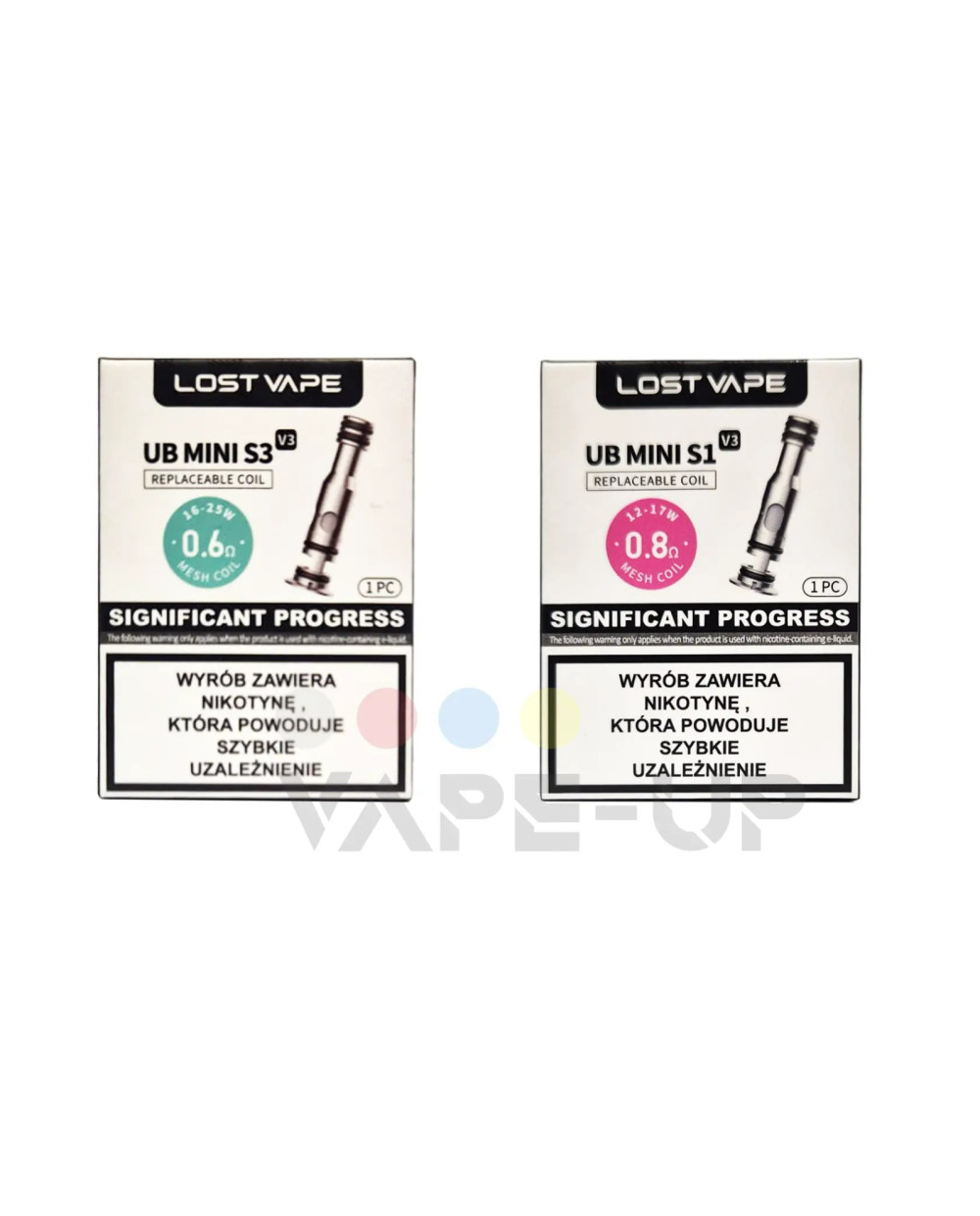 Lost Vape Grzałka UB Mini S1 - 0.8 / S3 - 0.6 ohm (1 szt.)