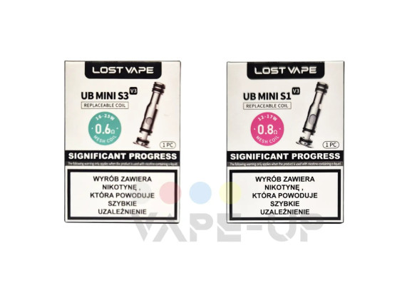 Lost Vape Grzałka UB Mini S1 - 0.8 / S3 - 0.6 ohm (1 szt.)